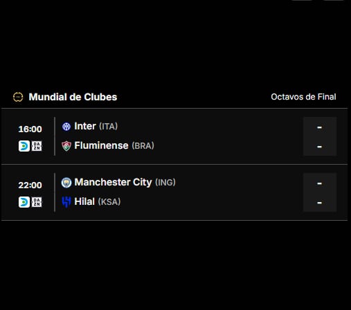 Partidos de hoy del Mundial de Clubes 2025: horarios, TV y cómo ver online