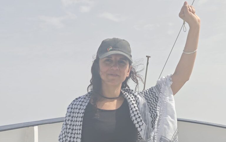 Cele Fierro participará de la Flotilla Humanitaria rumbo a Gaza. En apoyo a Palestina
