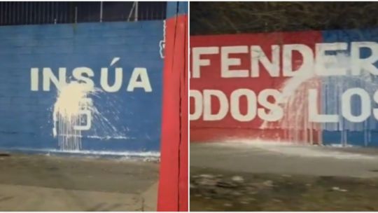 Tensión en la previa: hinchas de Huracán vandalizaron por completo un mural de San Lorenzo