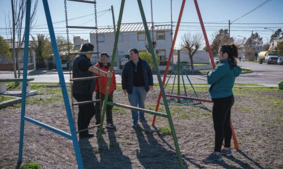 Se realizaron remodelaciones en la plaza John Daniel Evans en barrio Covira en Rawson