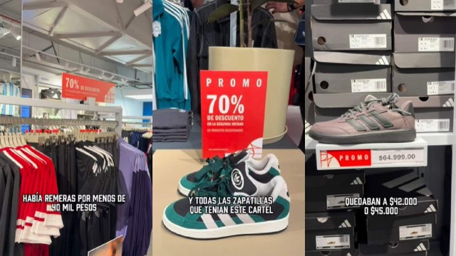 Adidas abrió un megaoutlet con zapatillas desde $40 mil y un 70% de descuento en la segunda unidad