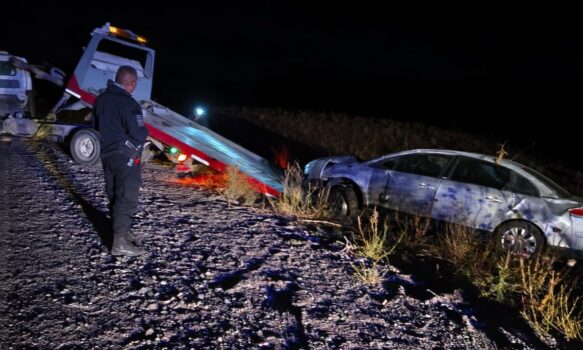 Una mujer resultó con lesiones leves tras volcar en la Ruta 40