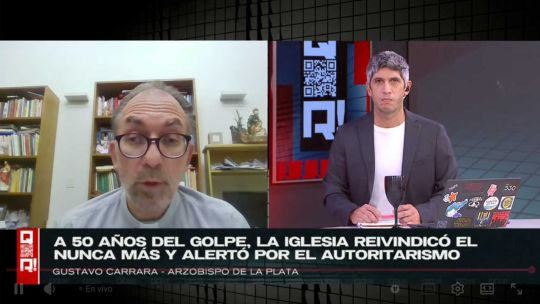 Gustavo Carrara, sobre el mensaje de la Iglesia por el 24 de marzo, afirmó en «QR!»: «No se puede olvidar el pasado»