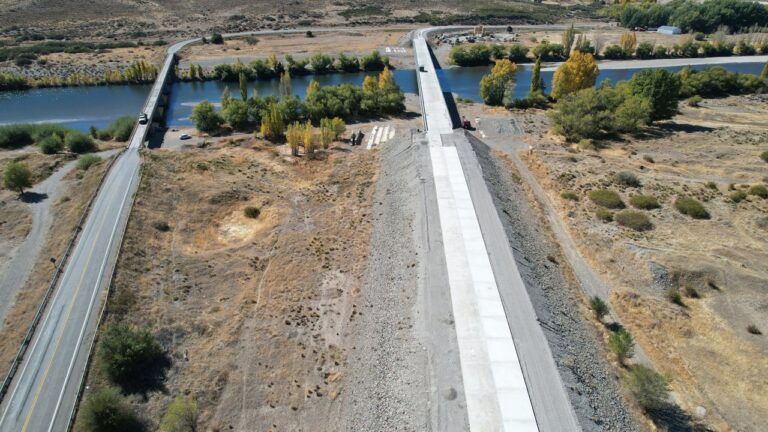 Ruta Nacional 40 en la región de La Rinconada, paisaje patagónico con montañas de fondo