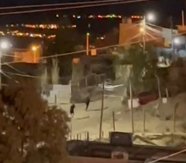 Ilustración de una calle residencial de noche, representando el contexto del barrio La Floresta en Comodoro Rivadavia.