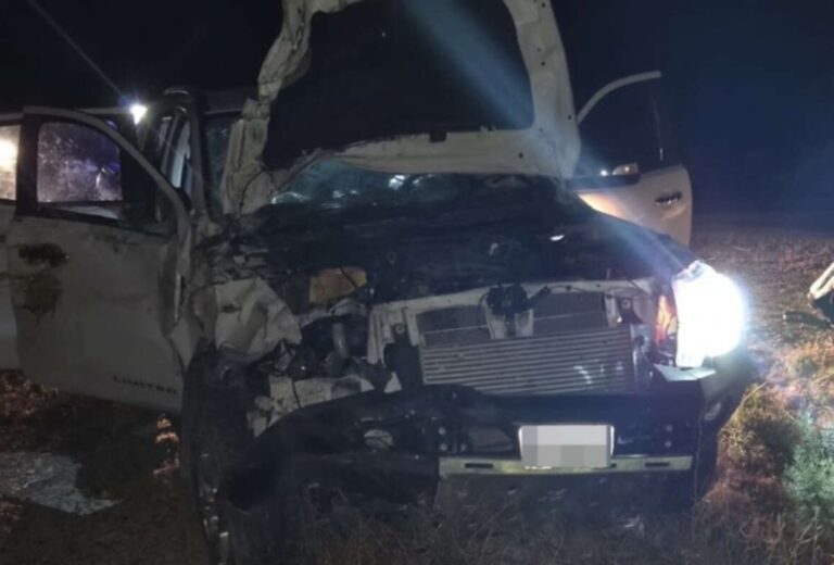 Ruta 25 en la zona de Gaiman, Chubut, donde ocurrió el accidente