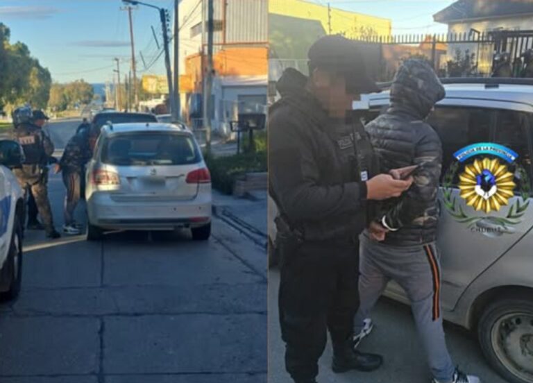 Policía en operativo de detención por robo de rueda de auxilio en Comodoro Rivadavia