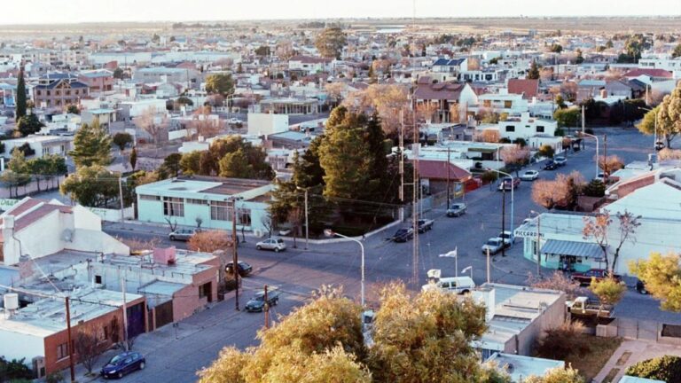 Vista de la calle Felicita Alsúa en Rawson, lugar del homicidio