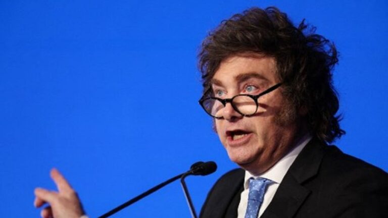 Presidente Javier Milei en una conferencia económica