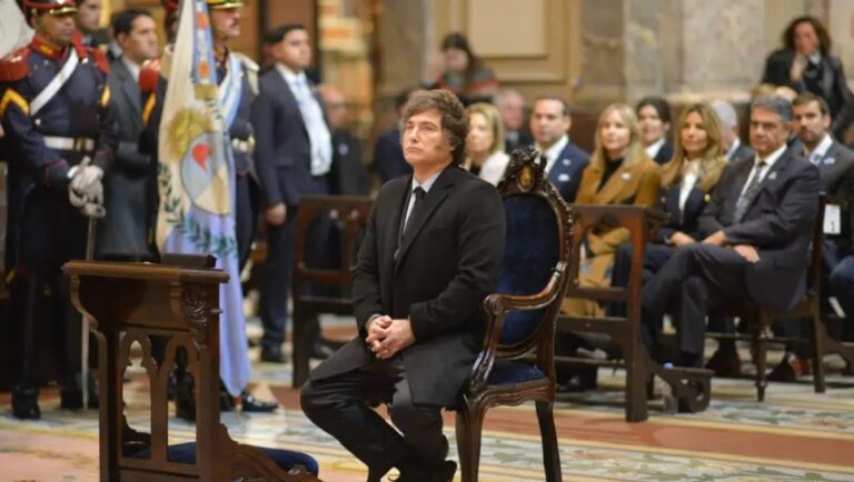 Presidente Javier Milei en actos del 25 de Mayo en Plaza de Mayo