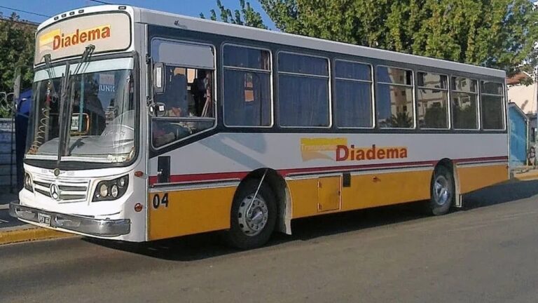 Colectivos de la empresa Diadema Argentina detenidos en Comodoro Rivadavia durante el conflicto salarial